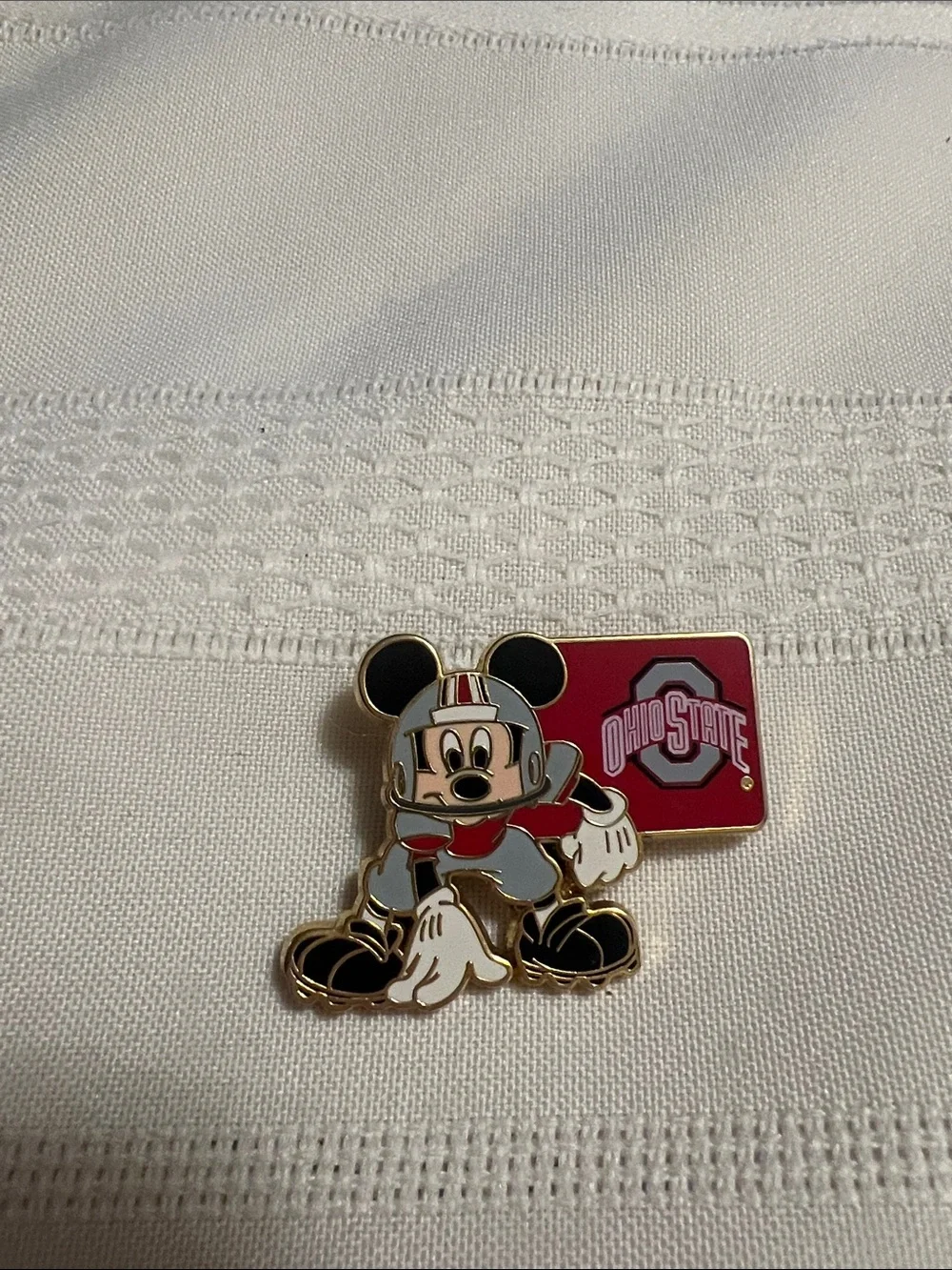 Ohio State Kids Enamel Mickey Mouse Football Pin